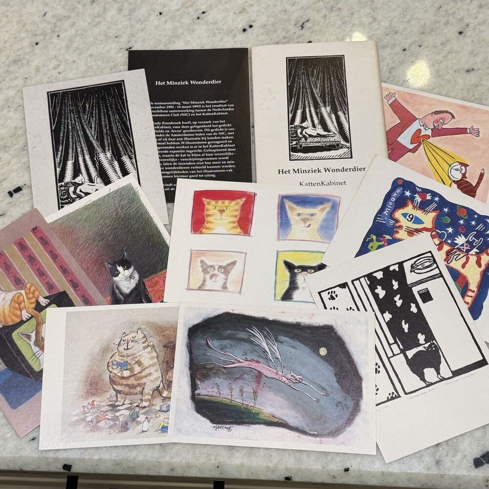 Katten Kabinet Amsterdam Museum Cat Cabinet Art Print Postcard Set Exhibition